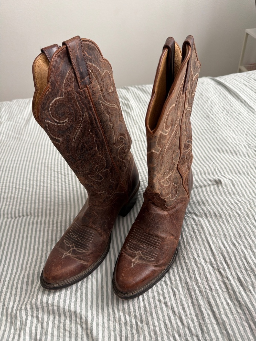 Brown cowboy boots